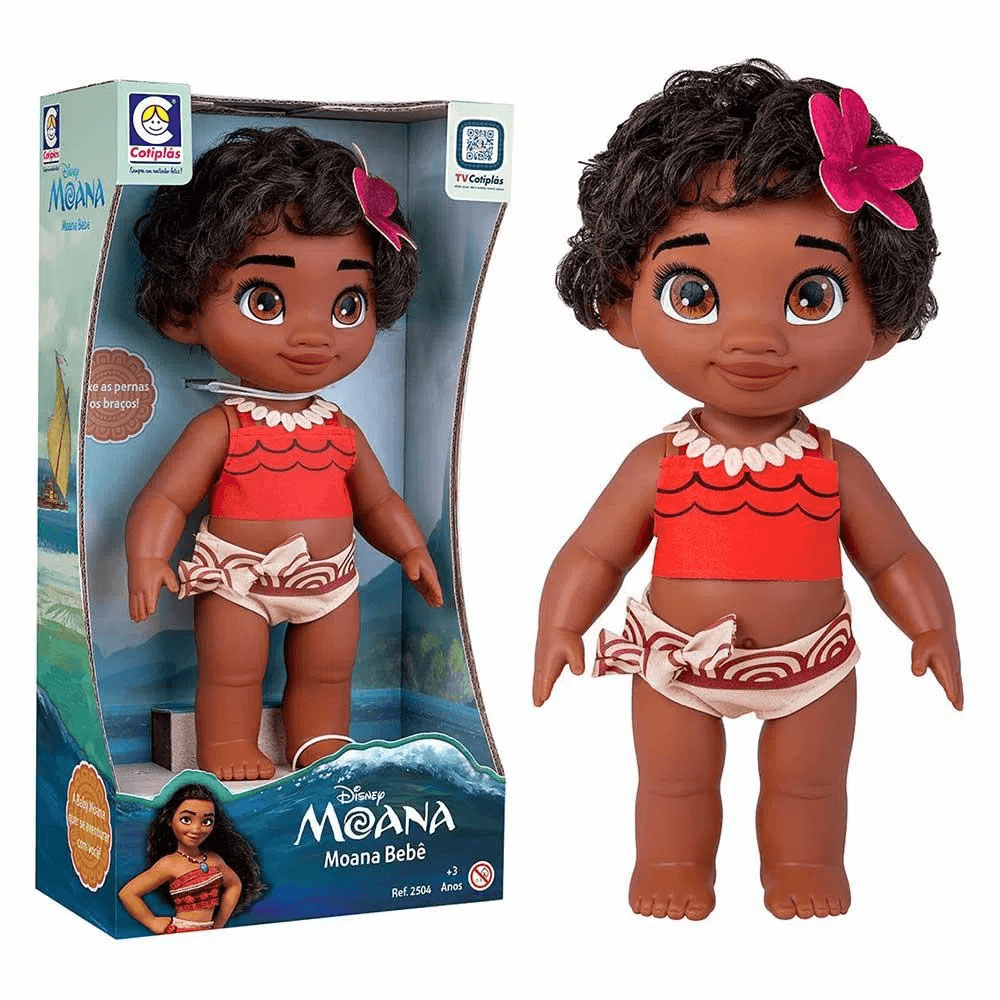 Boneca Moana em Vinil 36 cm 2504 - Cotiplás