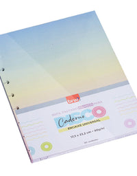 Refil Colorido Caderno De Disco 80 Folhas Pauta Branca 90g/m² 17,3x23,2cm CD1042 - BRW
