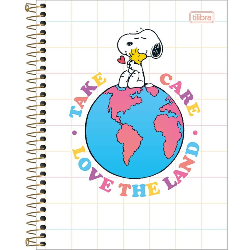 Caderno Colegial 1 Matéria 80 Folhas Snoopy 23685-3 - Tilibra