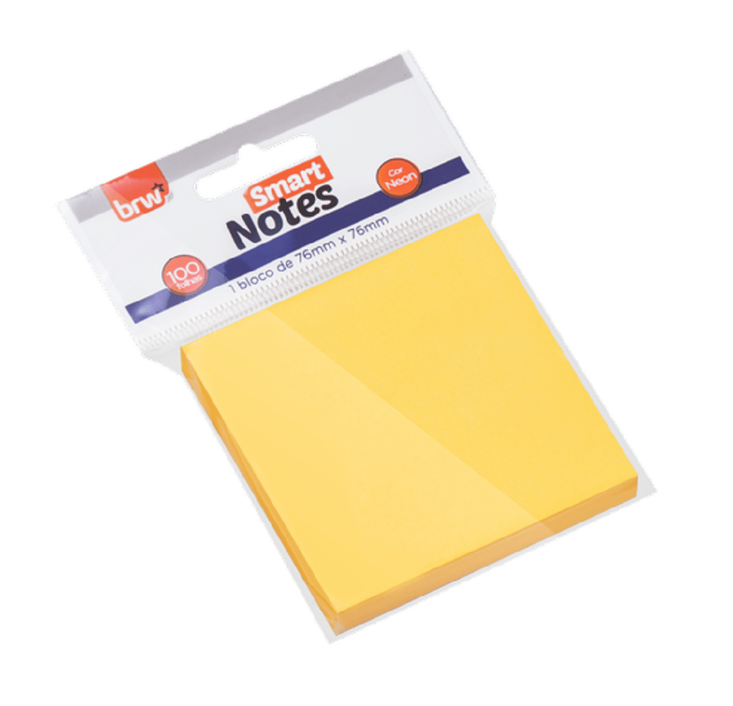 Bloco Smart Notes 76X76MM Post It Laranja Neon 100fl BA7672 - BRW