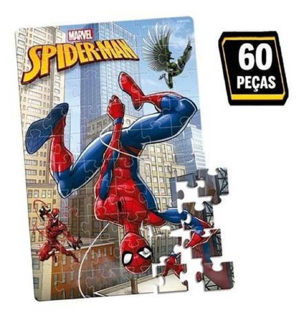 Quebra Cabeça 60 peças Marvel Homem Aranha 8012 - Toyster
