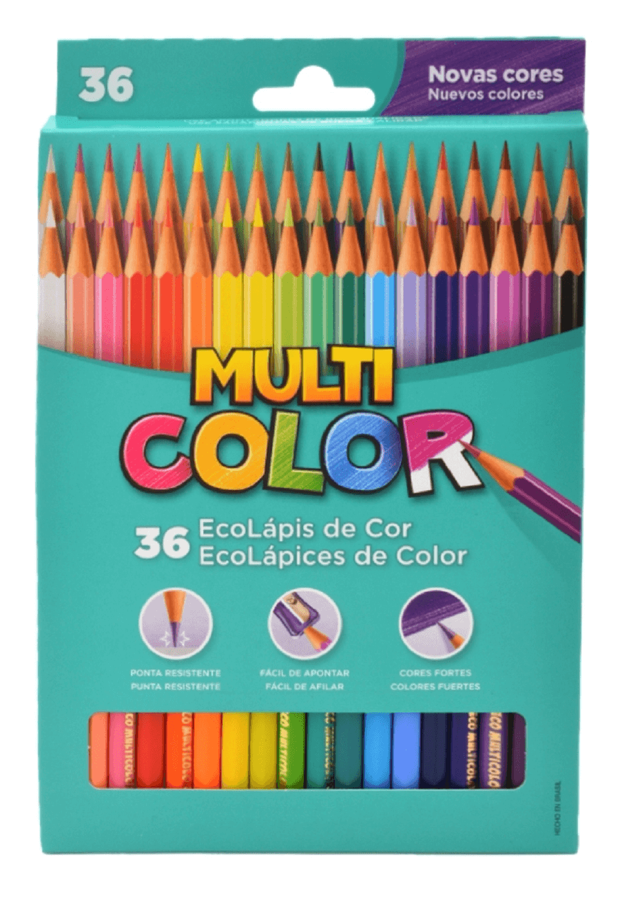 Lápis de Cor 36 Cores Ponta Resistente  11.3600N - Multicolor