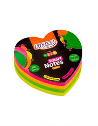 Bloco Smart Notes Coração 70x70mm Colorido Neon 200fls BA7031- BRW
