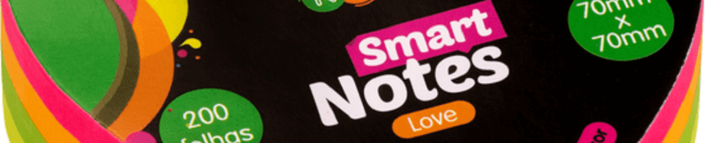 Bloco Smart Notes Coração 70x70mm Colorido Neon 200fls BA7031- BRW