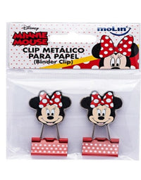 Clips Metálico Para Papel Binder Minnie Kit c/2 - 2,5 CM 22390 - Molin
