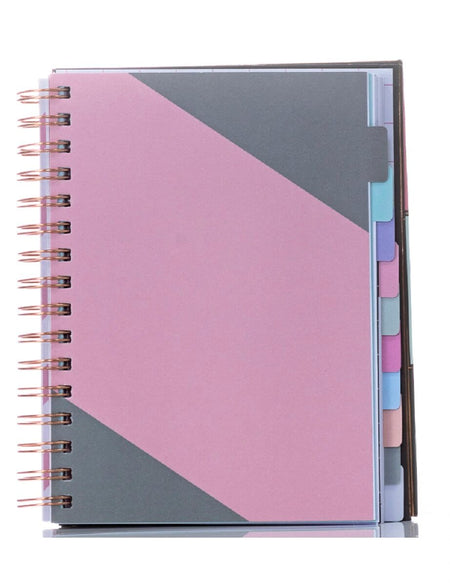 Planner Permanente 104 Fls. 90 g/m² 12 Divisórias Rosa/Cinza 924