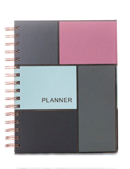 Planner Permanente 104 Fls. 90 g/m² 12 Divisórias Rosa/Cinza 924