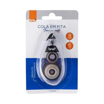 Cola em fita transparente 8mm x 6 m CO0200 - BRW