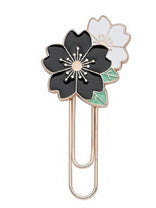 Marcador de Página Metálico Love Flower Preto 23023 - Molin