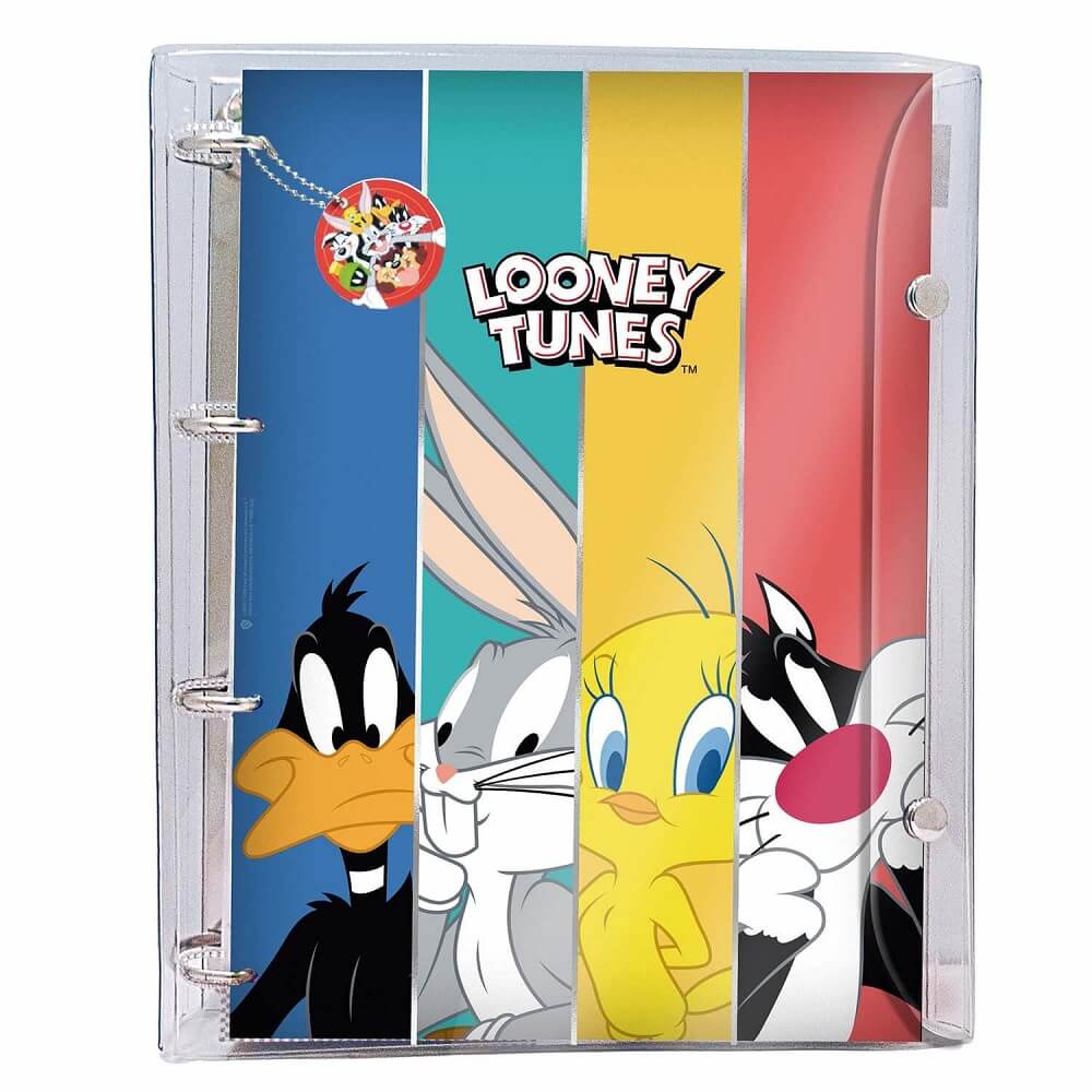 Fichário Universitário Cristal Looney Tunes c/ 192 Folhas 3813 - Dac