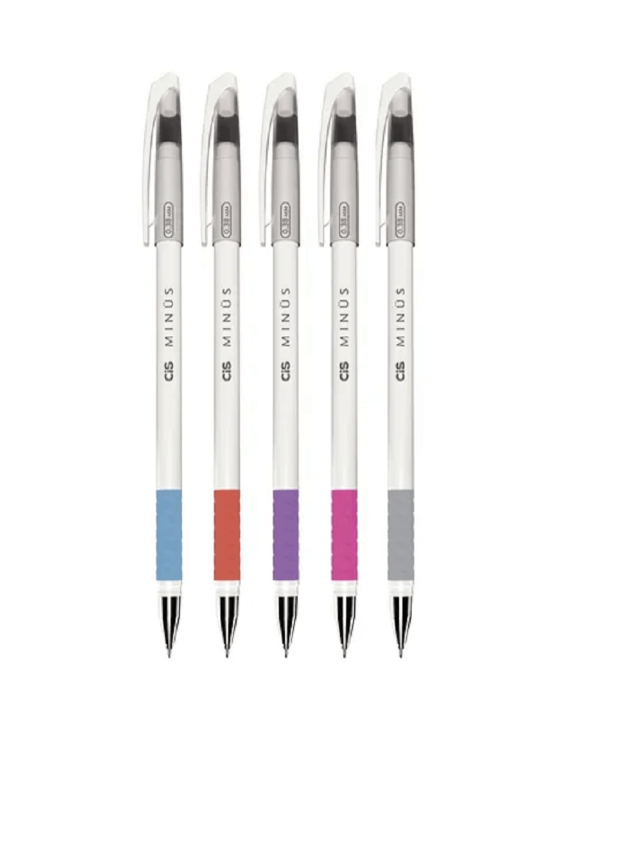 Caneta Esferográfica Estojo c/ 5 Cores Ponta 0.4mm 660008 - CIS