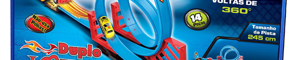 Pista Para Carrinho Duplo Looping 0300 - Braskit