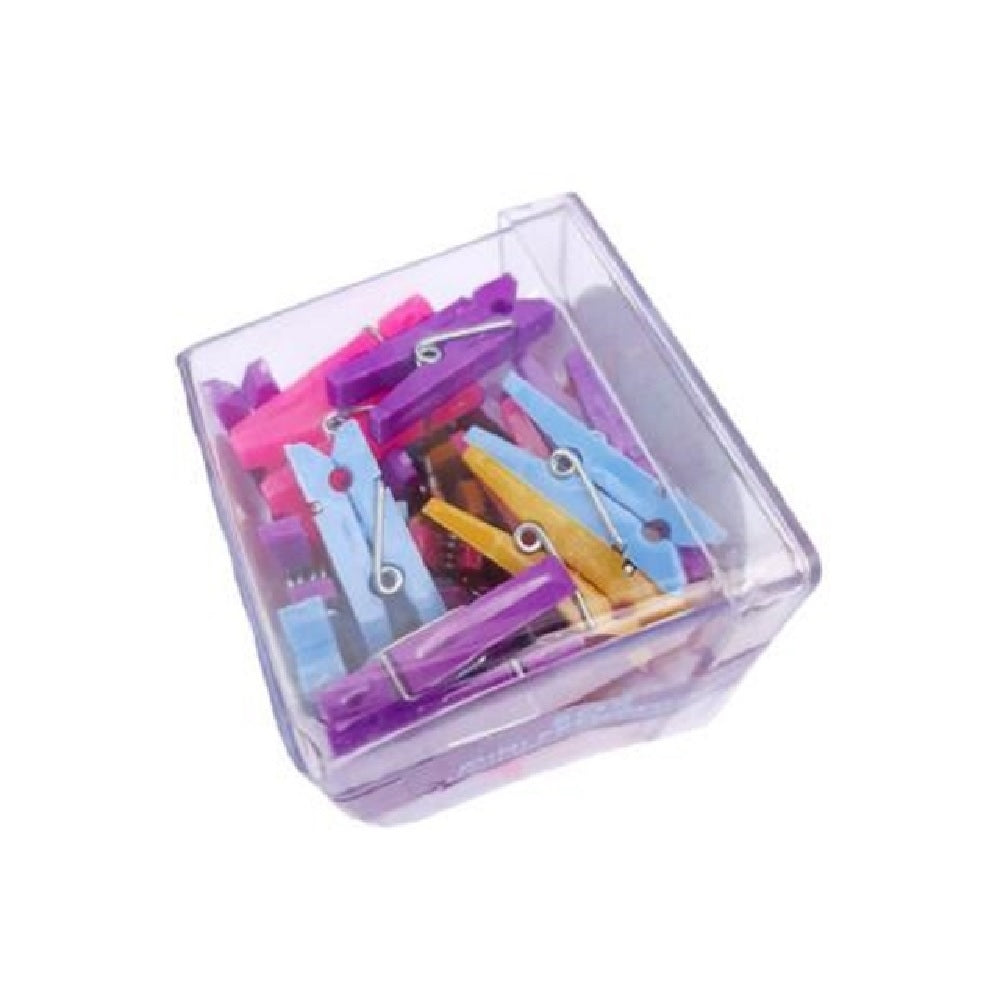 MINI PREGADOR PRENDEDOR DE PAPEL CLIPS CORES SORT. C/ 50 - HOME FLEX