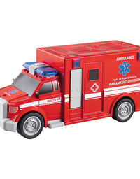 Ambulância Fricçao C/ Som E Luz  Dmt6164 - Dm Toys
