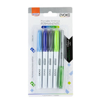 Marcador Permanente Ponta Fina c/ 5 Cores Inverno Evoke CA5154 - BRW