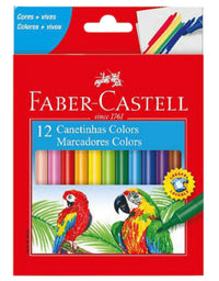 Canetinha Hidrografica 12 Cores - Faber Castell
