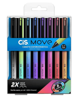Caneta Esferográfica Estojo c/ 8 Cores Move 520668 - CIS