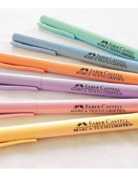 Caneta Marca Texto Grifpen Tom Pastel 6 cores MT/TP6ZF - Faber Castell
