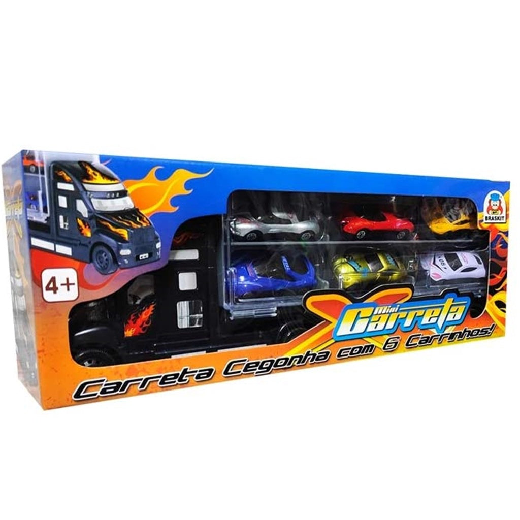 Mini Carreta  com 6 Carrinhos 730-5 - Braskit
