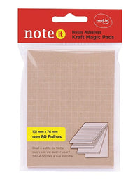 Bloco de Notas Adesivas Kraft Eco 80 Folhas 101mm x 76 mm - Molin
