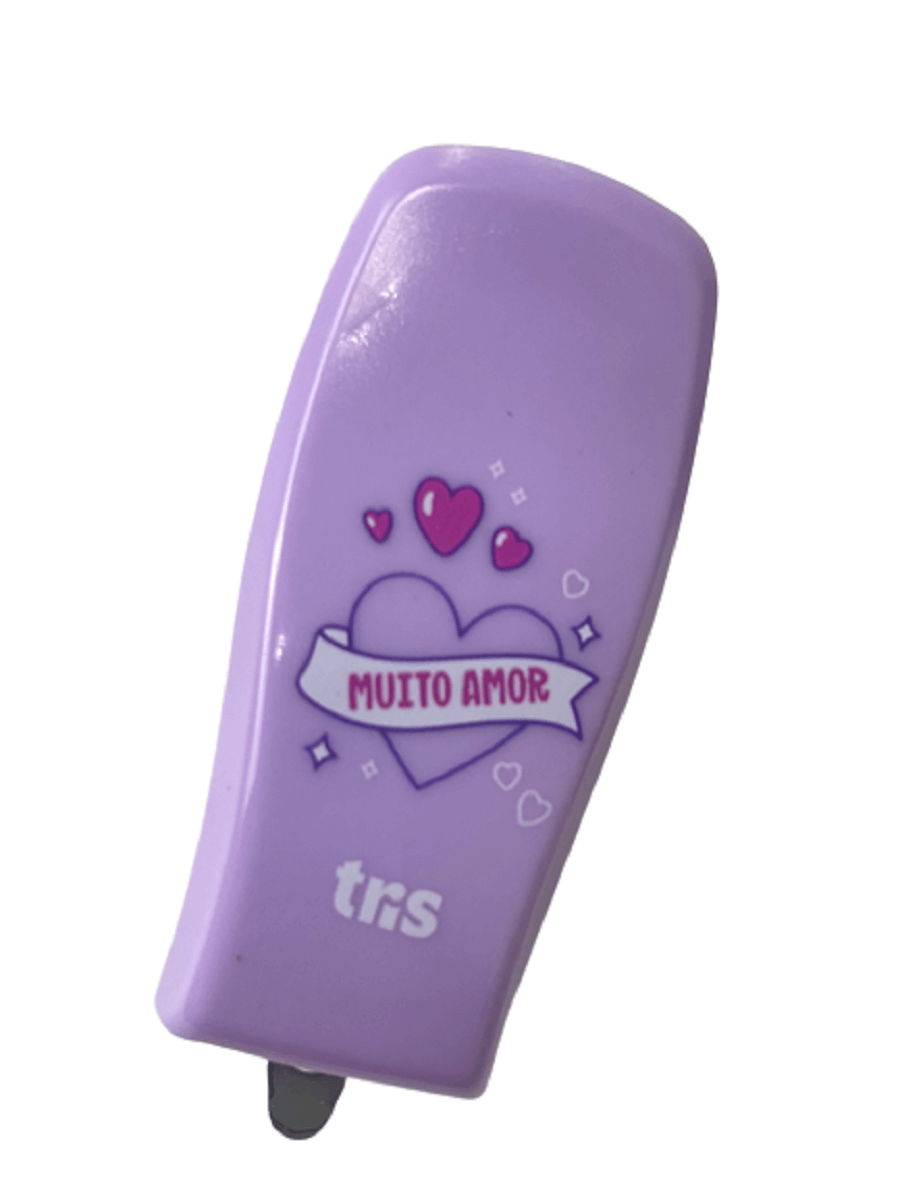 Grampeador Mini T312 - 26/6 p/ 18 Folhas Plástico Cores Pastel 612805 - Tris