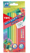 Lápis De Cor Mega Soft Color Tons Tropicais 12 Cores 607740 - TRIS