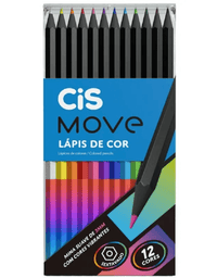 Lápis de Cor c/ 12 Cores Cis Move 520685 - CIS
