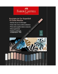 Lápis de Cor 15 Cores SuperSoft Cores Neutras 120715Softcn - Faber-Castell
