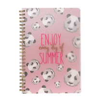 Caderno Aspiral A5 80 Folhas Pautada Panda - Bee Unique