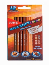 Lápis De Cor Mega Soft Color Tons De Pele 12 Cores 687735 - TRIS