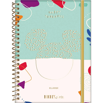Agenda Planner Espiral 177x242 160 Páginas  Mickey Arts 69464 - Jandaia
